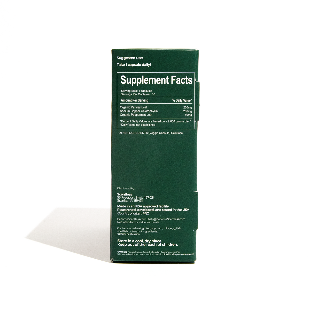 Scentless Deodorant Supplement